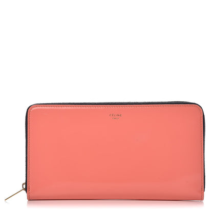 Celine Spazzolato Calfskin Large Zip Around Multifunction Wallet Pink 1 of 7