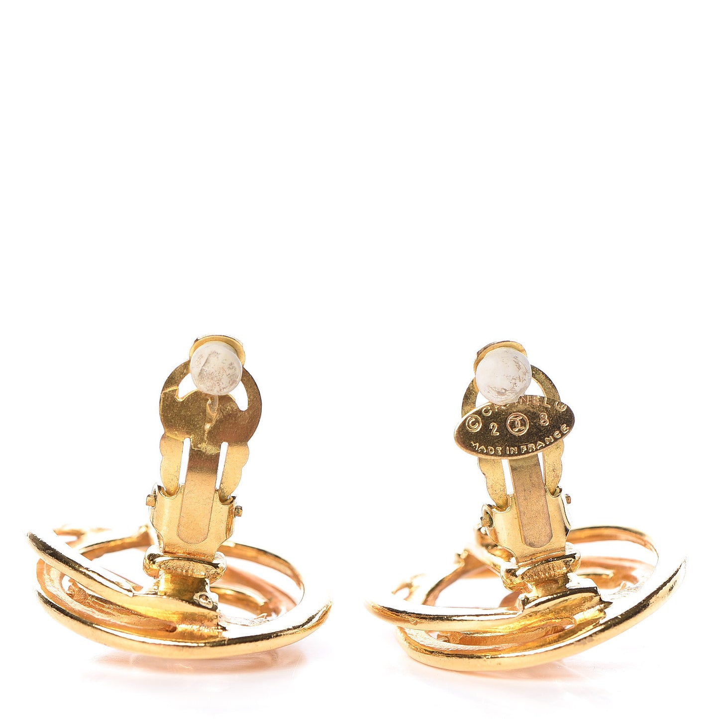CC Clip On Earrings Gold