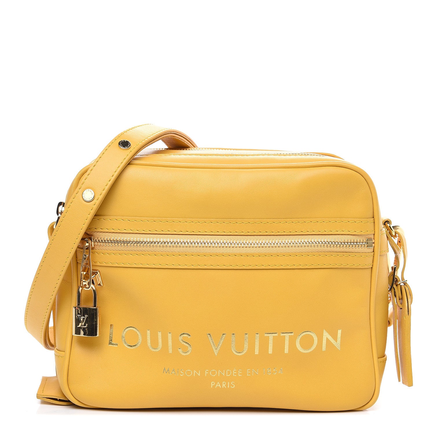 Louis Vuitton Supple Calfskin Paname Take Off Flight Bag Yellow 1 of 11