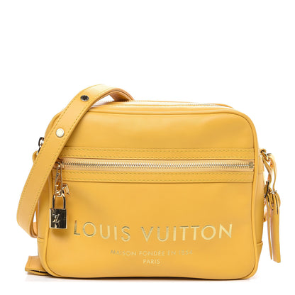 Louis Vuitton Supple Calfskin Paname Take Off Flight Bag Yellow 1 of 11
