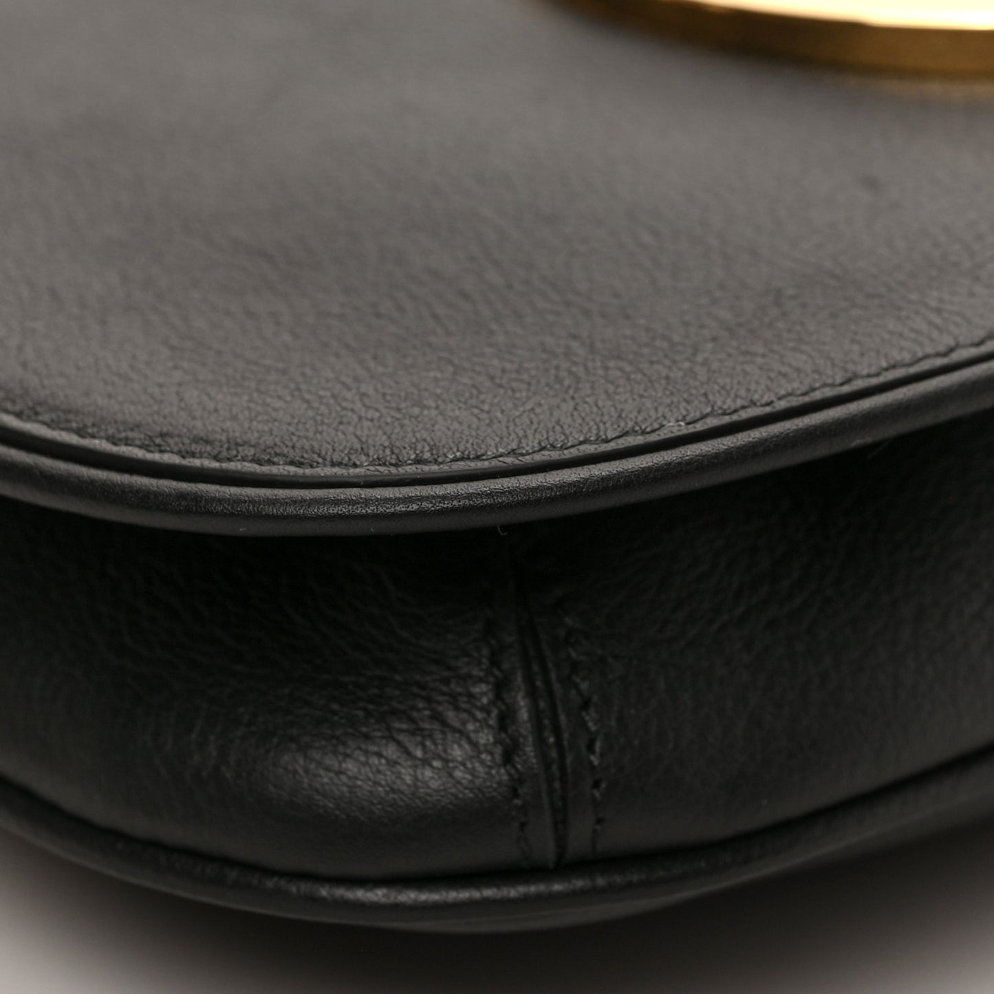 Roxy Calfskin Blondie Chain Shoulder Flap Bag Black