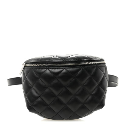 Chanel Calfskin Quilted Waist Belt Bag Black 1 of 10