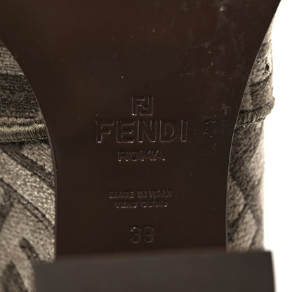 Fendi Chenille Jacquard FF 110mm Cut Baguette Knee Boots 39 Tortora Nuvola 6 of 7