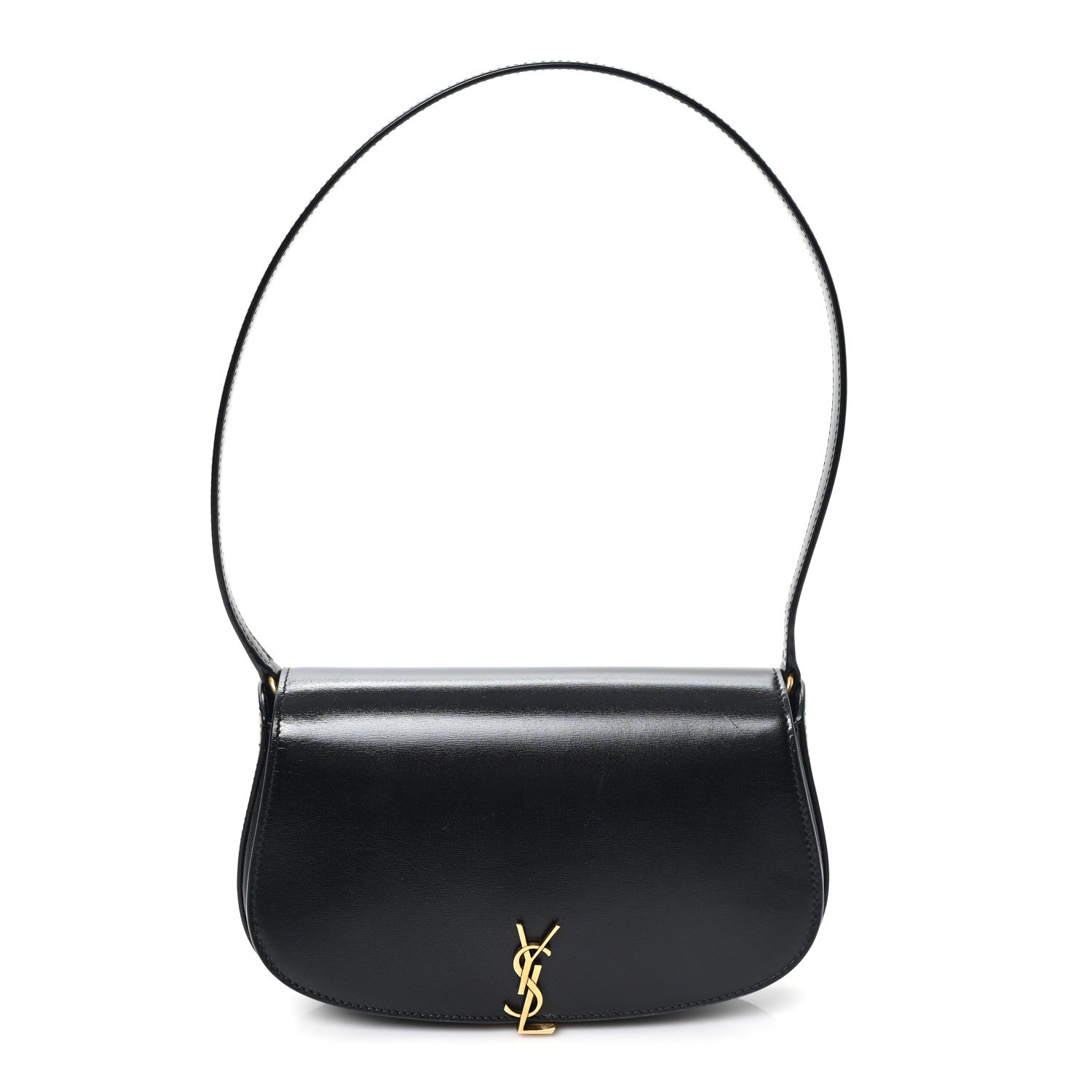 Saint Laurent Box Calfskin Mini Voltaire Shoulder Bag Black 1 of 10