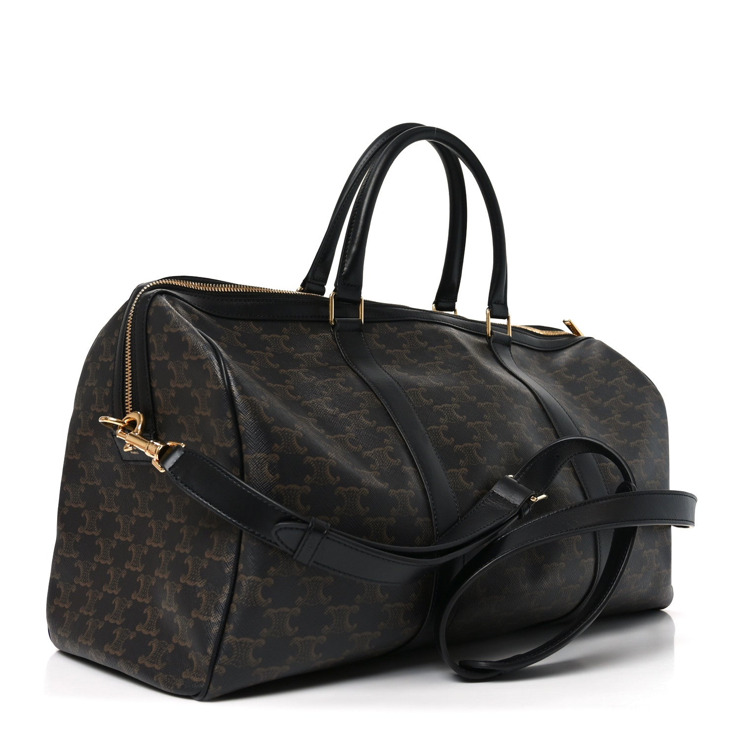 Celine Triomphe Canvas Medium Voyage Duffle Black 2 of 8