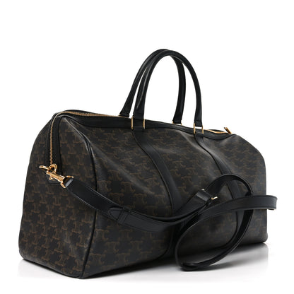 Celine Triomphe Canvas Medium Voyage Duffle Black 2 of 8