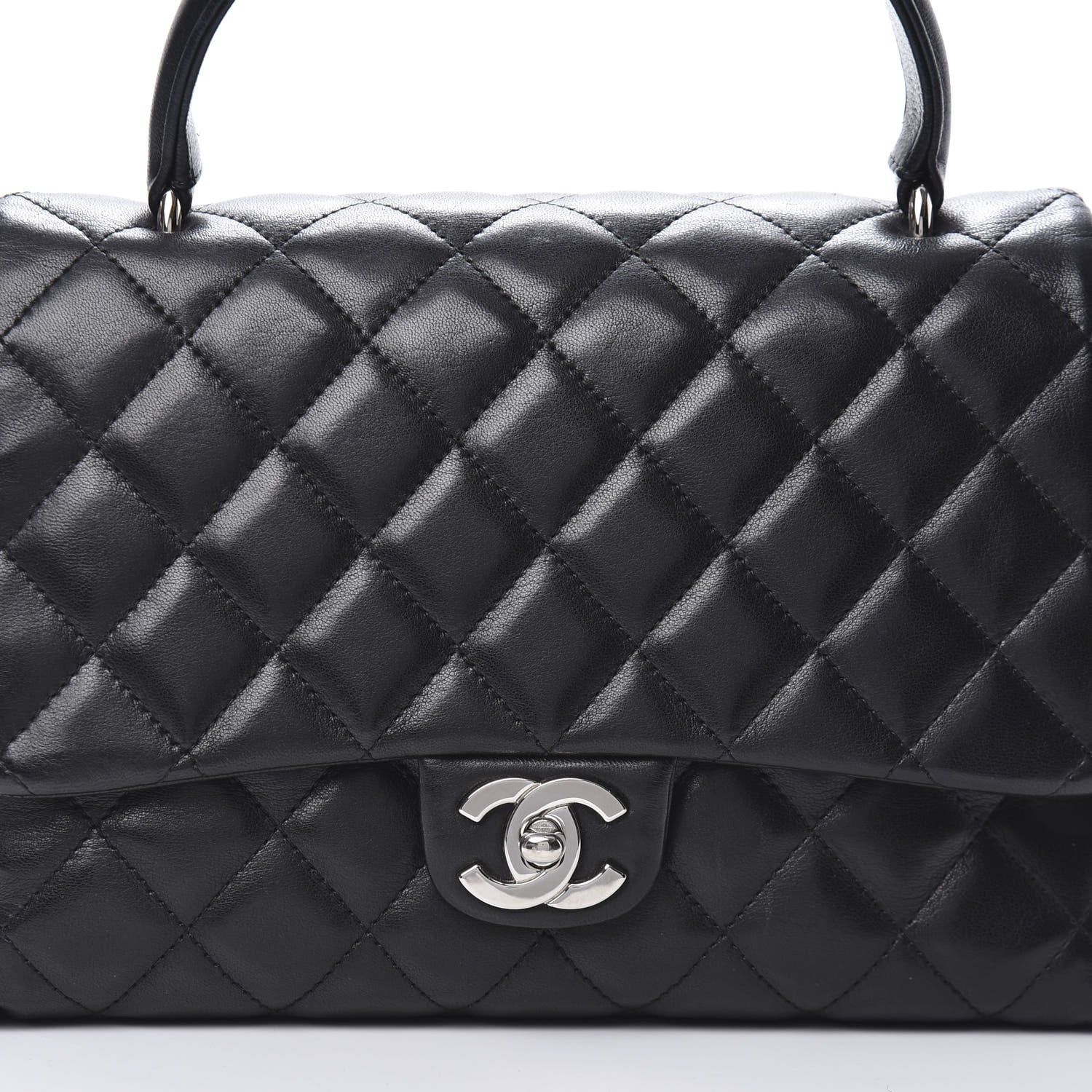 Chanel Lambskin Quilted Medium Kelly Flap Bag Black 8 of 16
