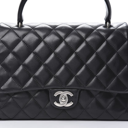 Chanel Lambskin Quilted Medium Kelly Flap Bag Black 8 of 16