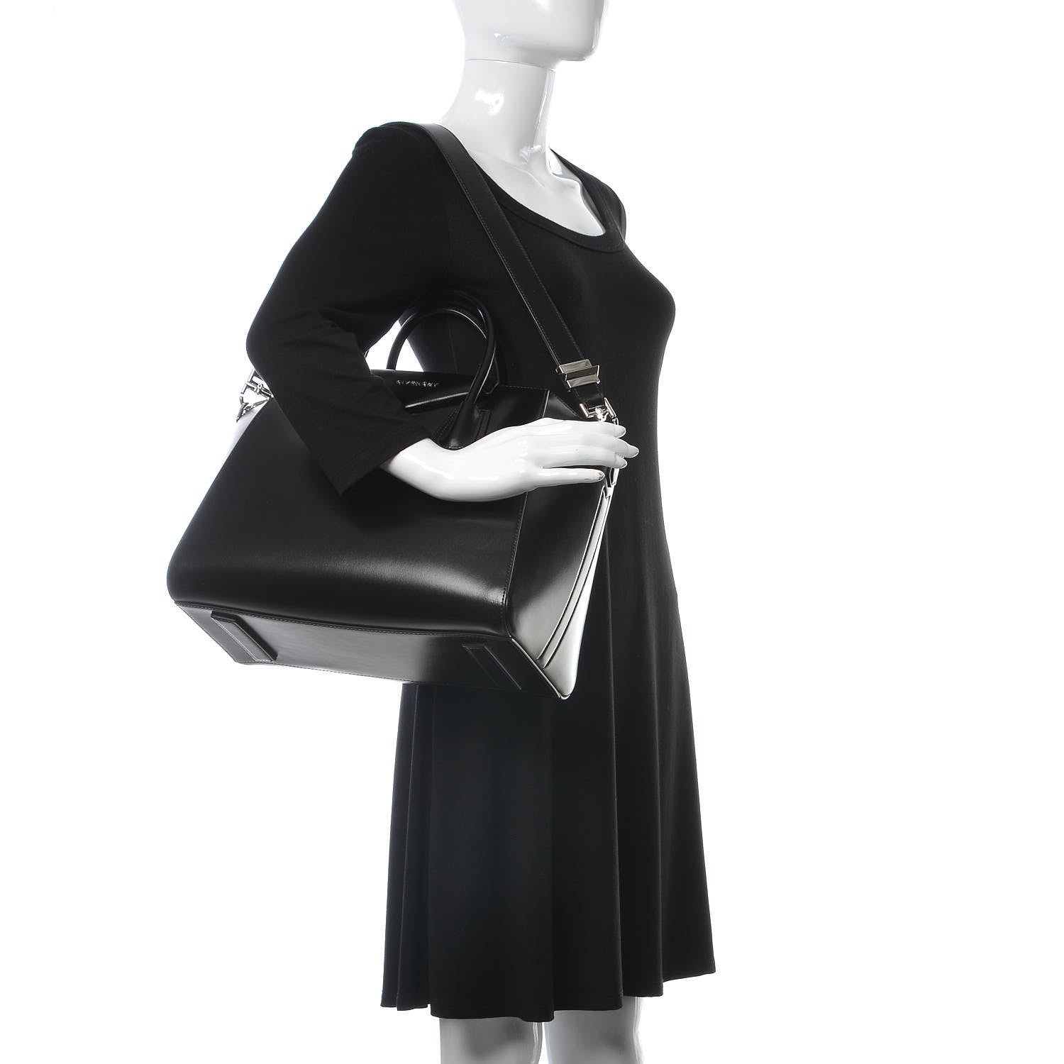 Givenchy Shiny Lord Calfskin Medium Antigona Black 2 of 10