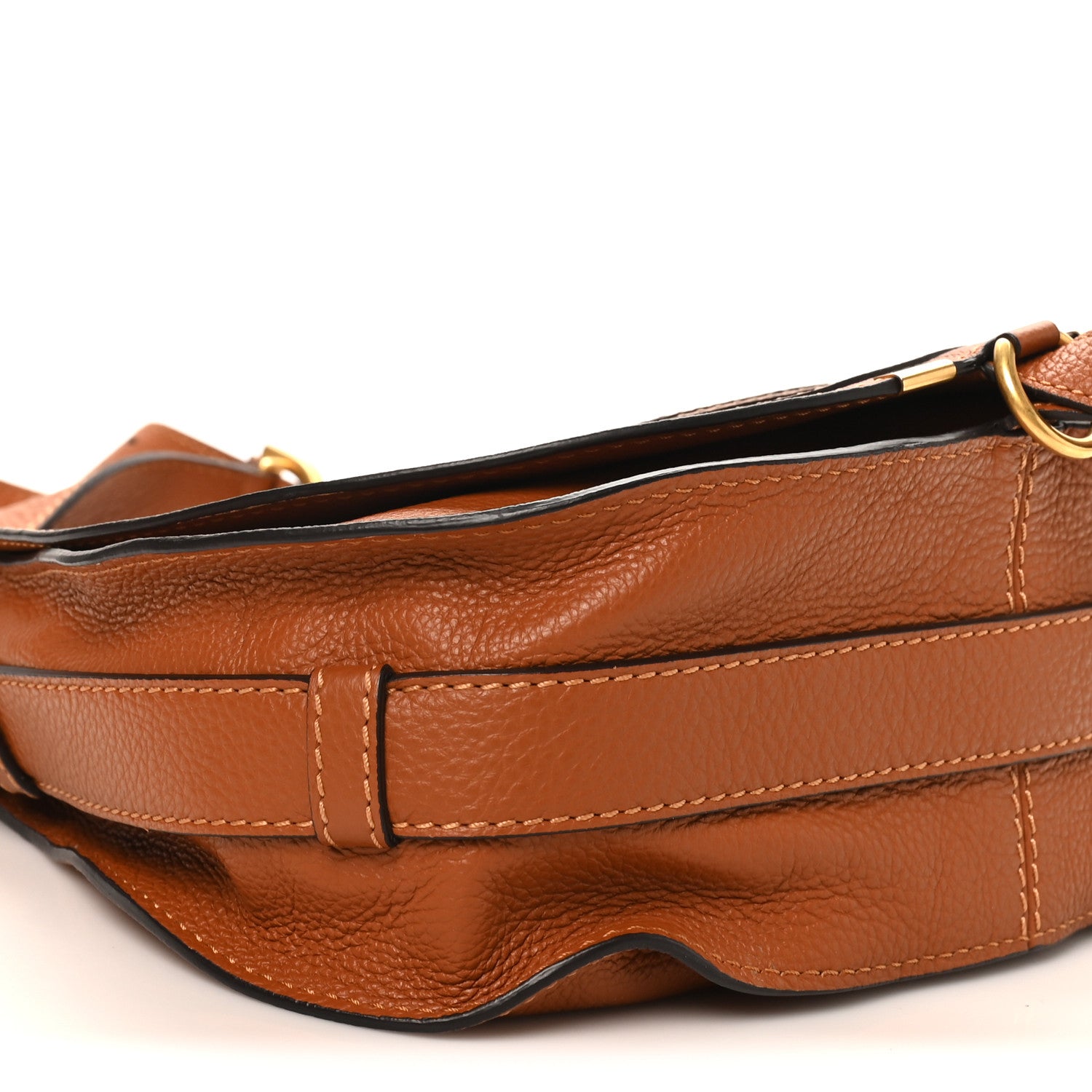 Chloe Grained Calfskin Medium Marcie Saddle Bag Tan 8 of 9