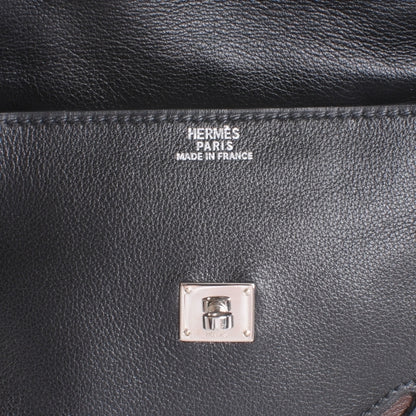 Hermes Swift Quelle Idole Kelly Doll Handbag Noir and Havane RARE 7 of 9