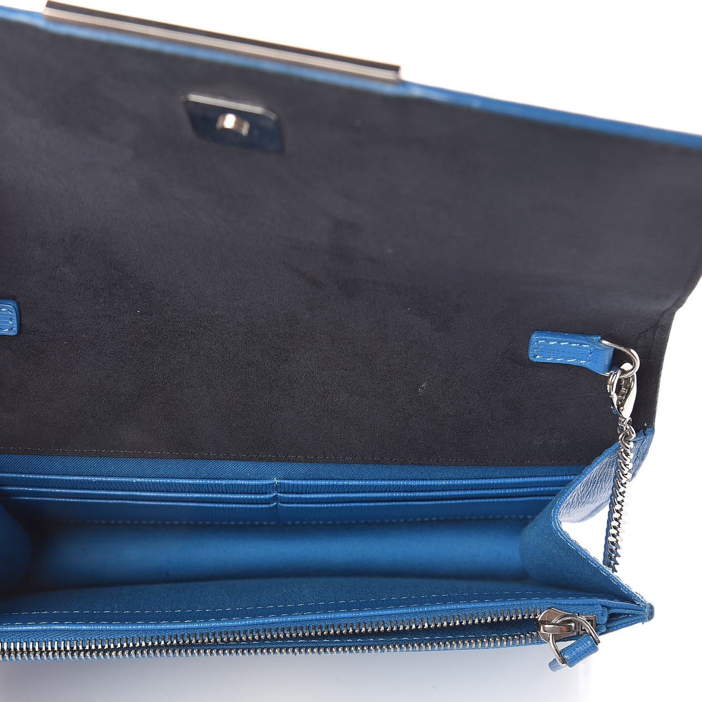 Vitello Elite Crystal Monster Eyes Tube Wallet On Chain Blue Royal Multicolor