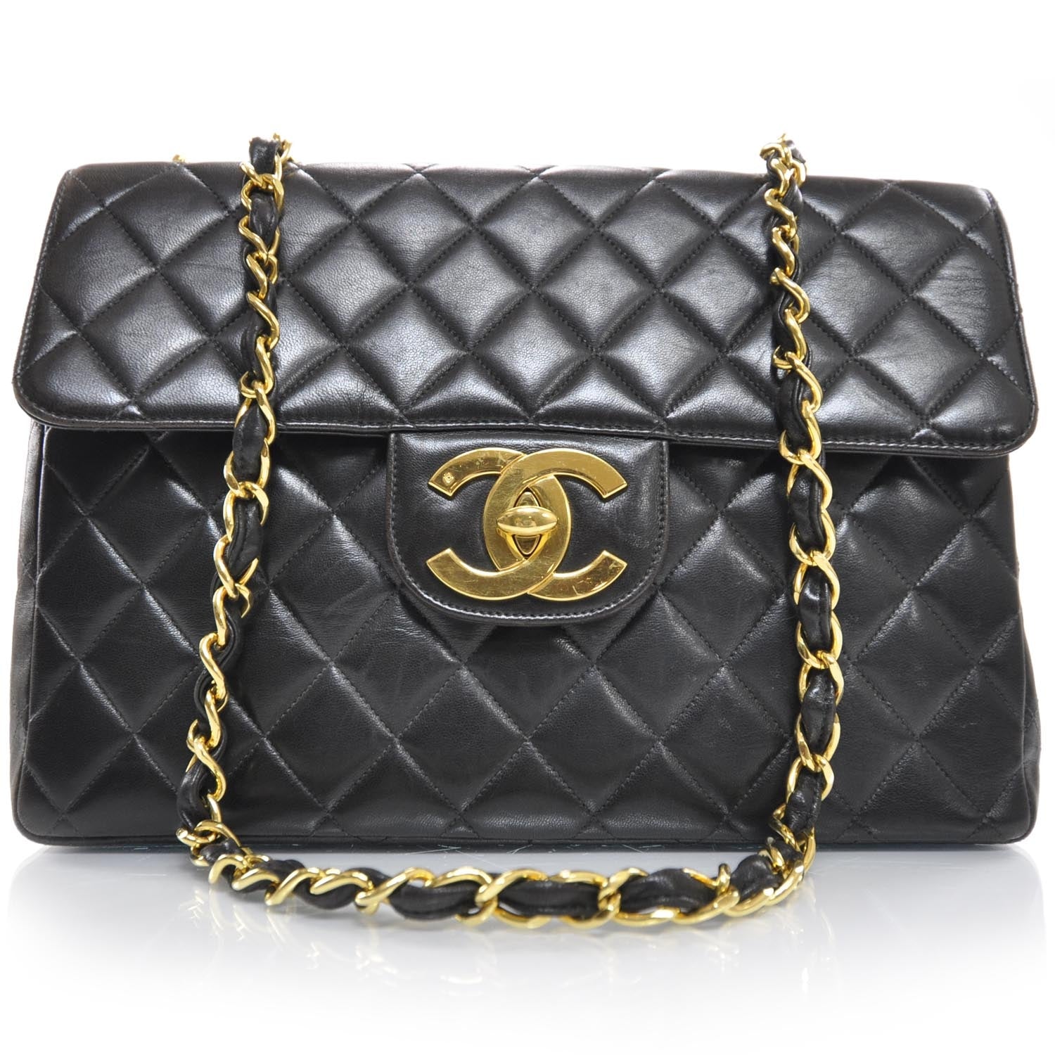 Chanel Lambskin Jumbo Flap Black GHW 1 of 10