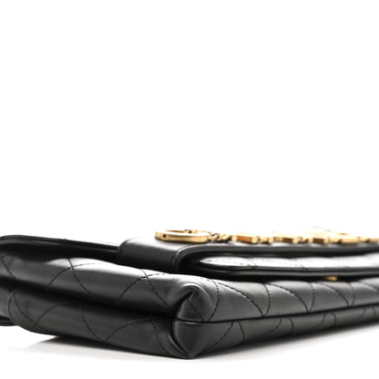 Chanel Calfskin Quilted Enchained Clutch Black 10 of 13