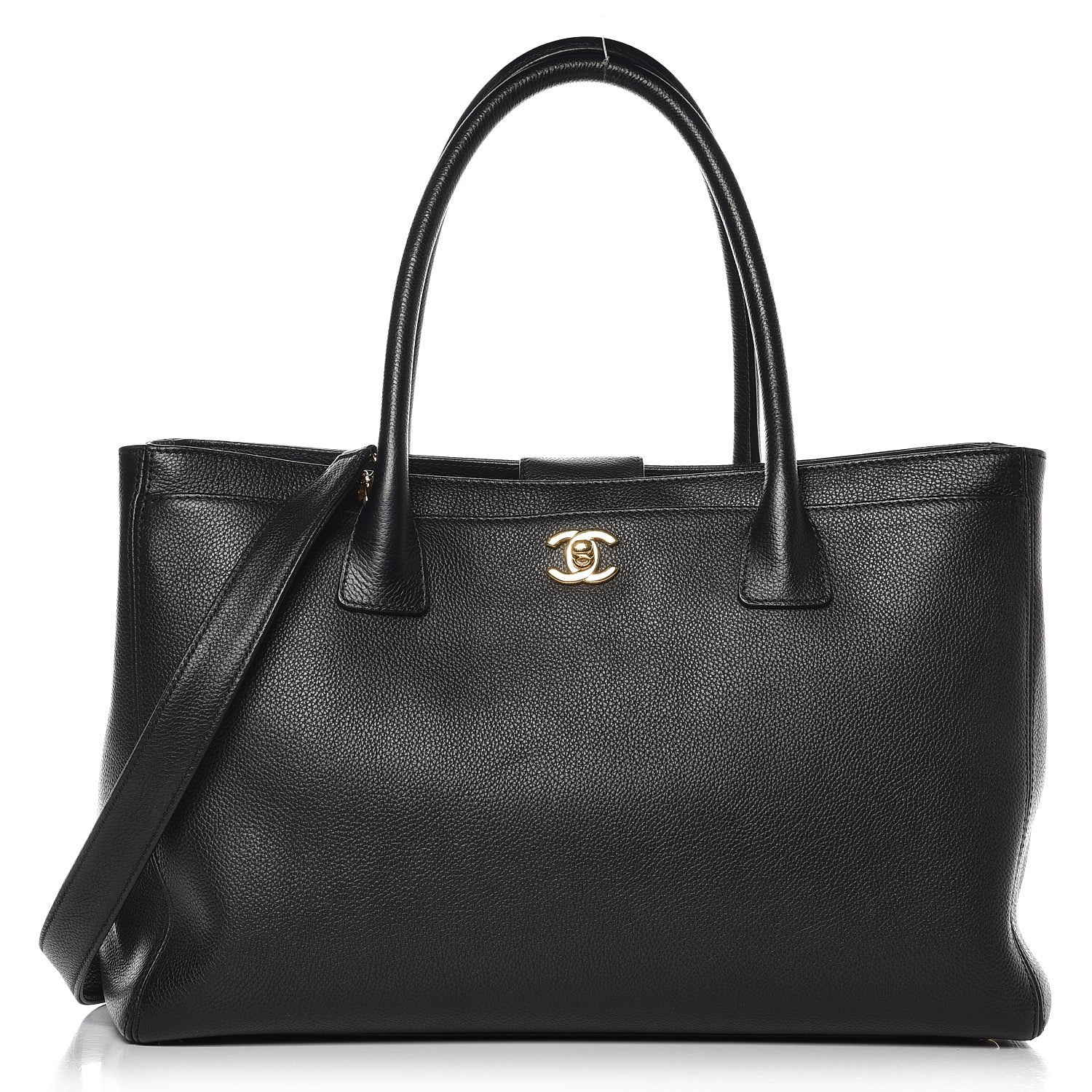 Chanel Calfskin Cerf Executive Shopper Tote Black 1 of 10