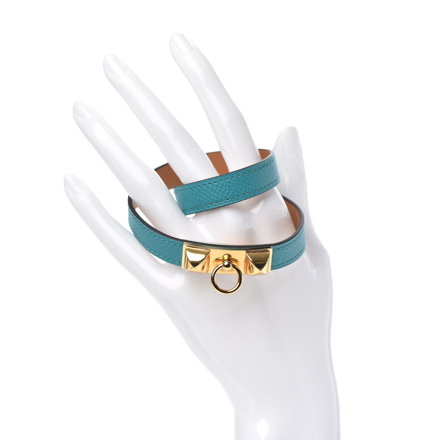 Epsom Rivale Double Tour Bracelet S Bleu Paon