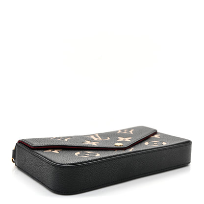 Louis Vuitton Empreinte Monogram Giant Felicie Pochette Black Beige 5 of 10