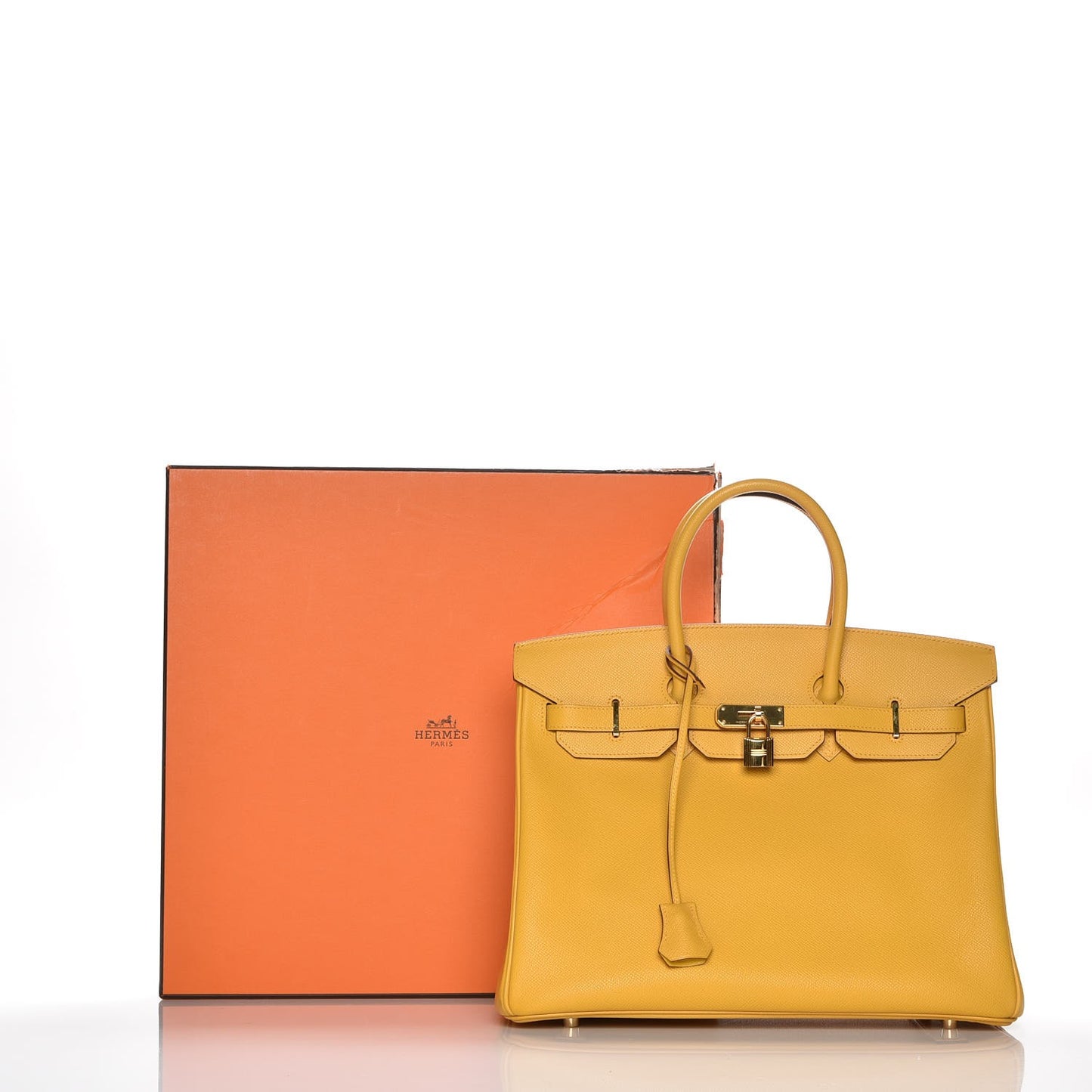 Epsom Birkin 35 Jaune D'Or