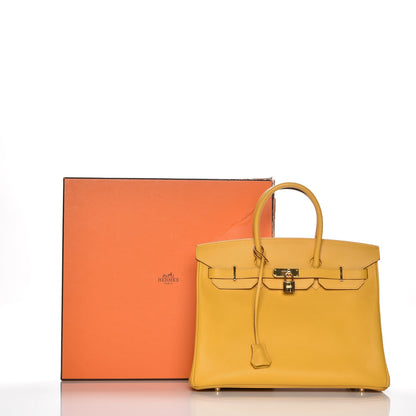 Hermes Epsom Birkin 35 Jaune D'Or 29 of 29