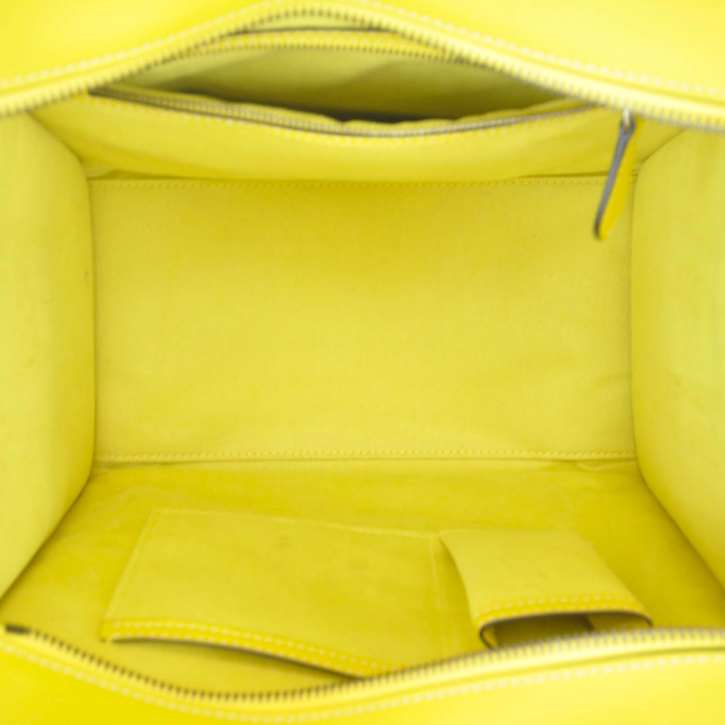 Drummed Calfskin Mini Luggage Citron