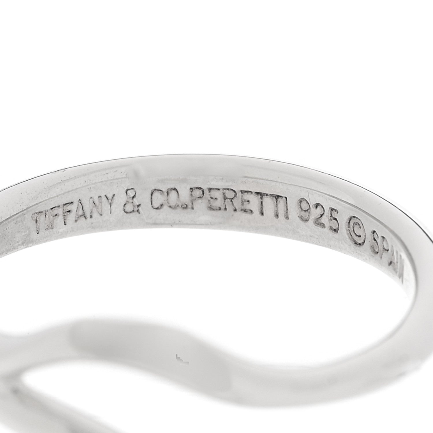 Tiffany Sterling Silver Elsa Peretti Teardrop Dangle Ring 53 6.25 53/6.25 4 of 4
