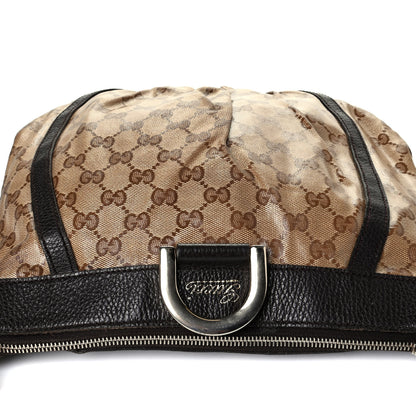 Gucci Crystal Monogram Small D Gold Ring Messenger Dark Brown 7 of 7