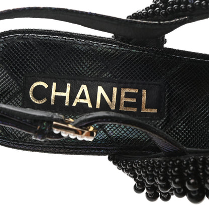 Chanel Fantasy Calfskin Pearl Pump 39 Black 5 of 12