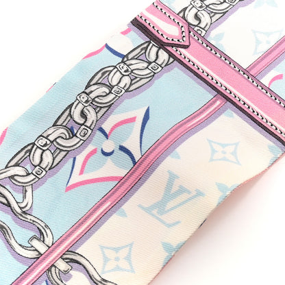 Louis Vuitton Silk Monogram Escale Perfect Match Bandeau Bleu Rose 5 of 5
