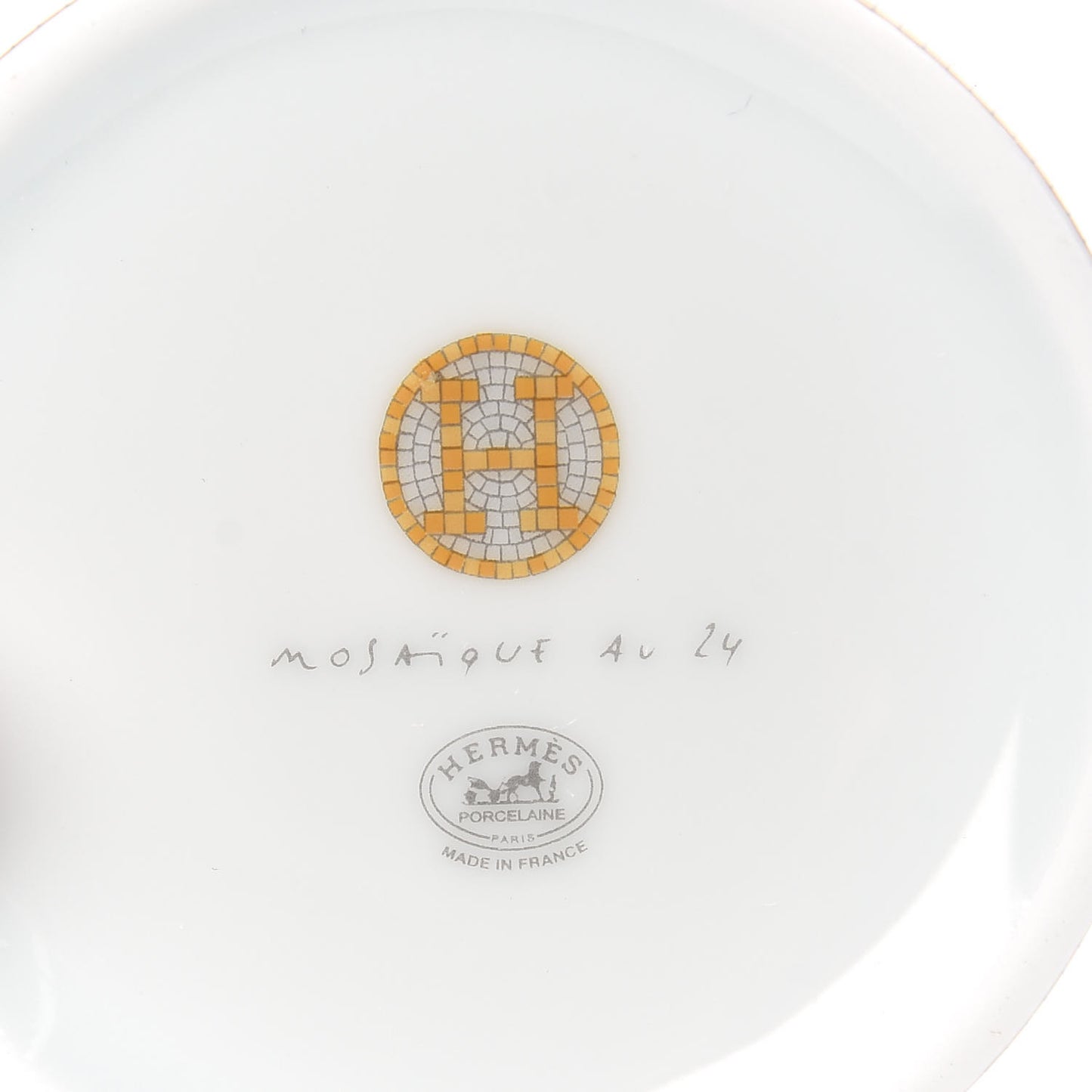 Porcelain Mosaique Au 24 Gold Tea Cup And Saucer Set Of 2