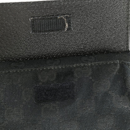 Gucci GG Monogram Web Double Pocket Belt Bag Black 10 of 12