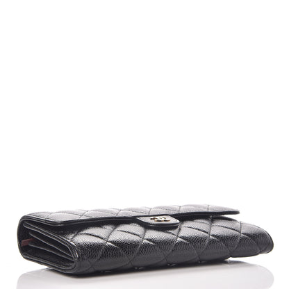 Chanel Caviar Quilted Large Gusset Flap Wallet Black 3 of 8