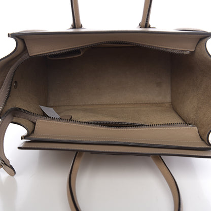Celine Drummed Calfskin Micro Luggage Dune 4 of 8