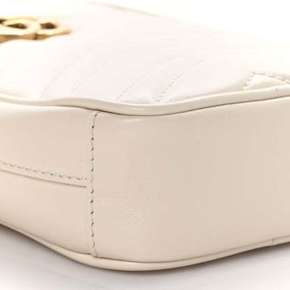 Gucci Calfskin Matelasse Mini GG Marmont Crossbody Bag White 8 of 10