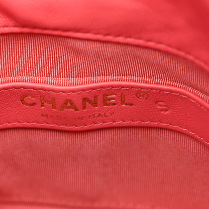 Chanel Lambskin Bucket Chain Drawstring Bag Pink 6 of 10
