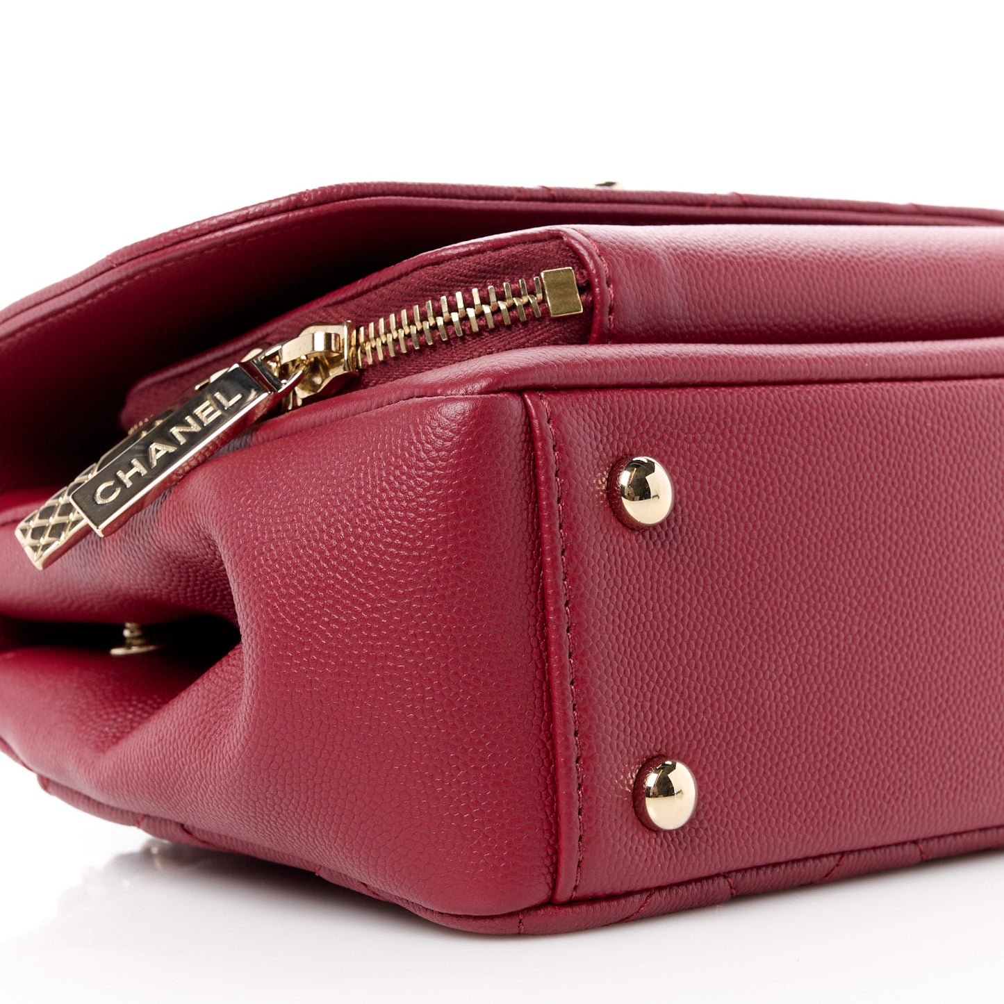 Caviar Quilted Small Business Affinity Flap Red