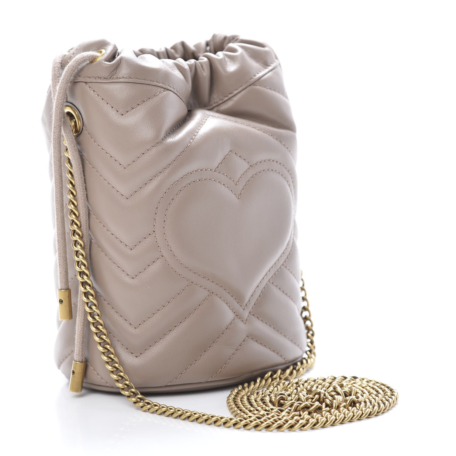 Gucci Calfskin Matelasse Mini GG Marmont 2.0 Bucket Bag Porcelain Rose 3 of 11