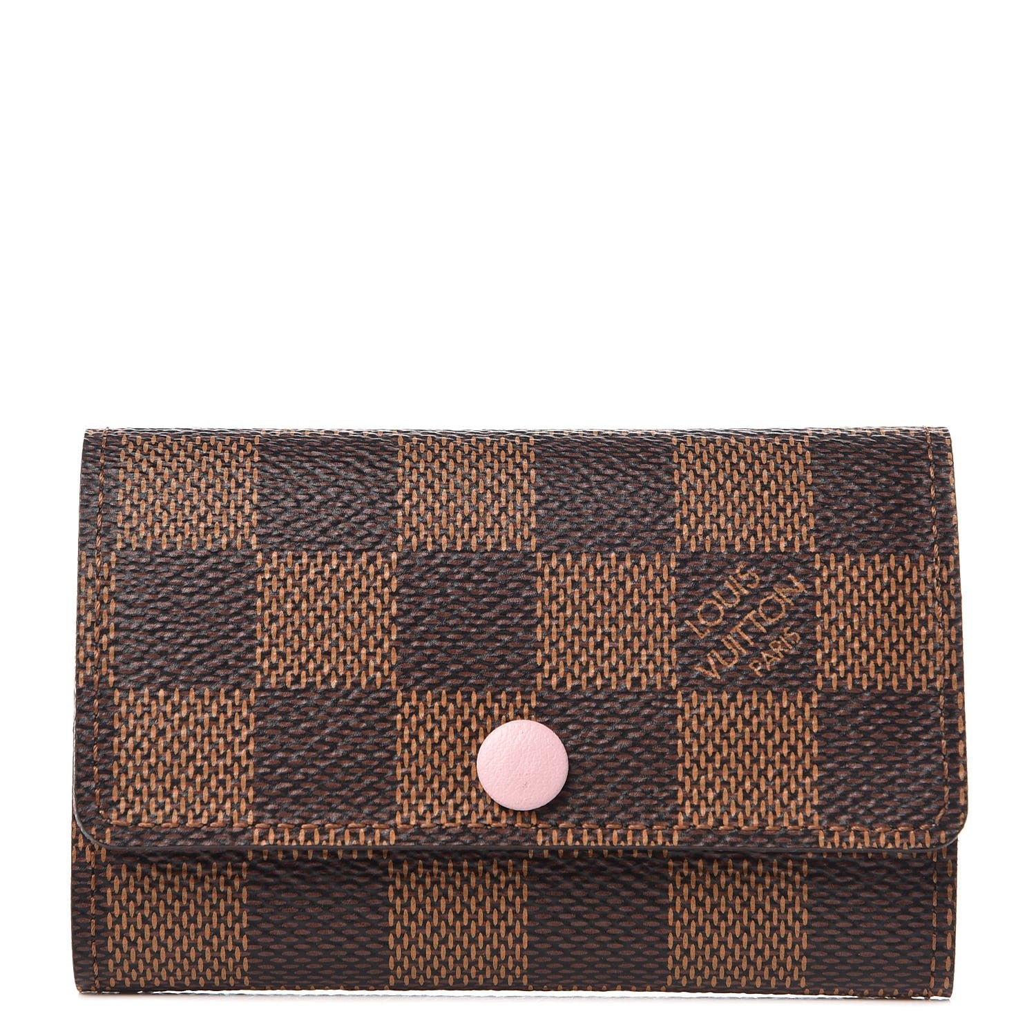 Louis Vuitton Damier Ebene Multicles 6 Key Holder Rose Ballerine 1 of 8