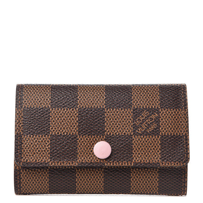 Louis Vuitton Damier Ebene Multicles 6 Key Holder Rose Ballerine 1 of 8