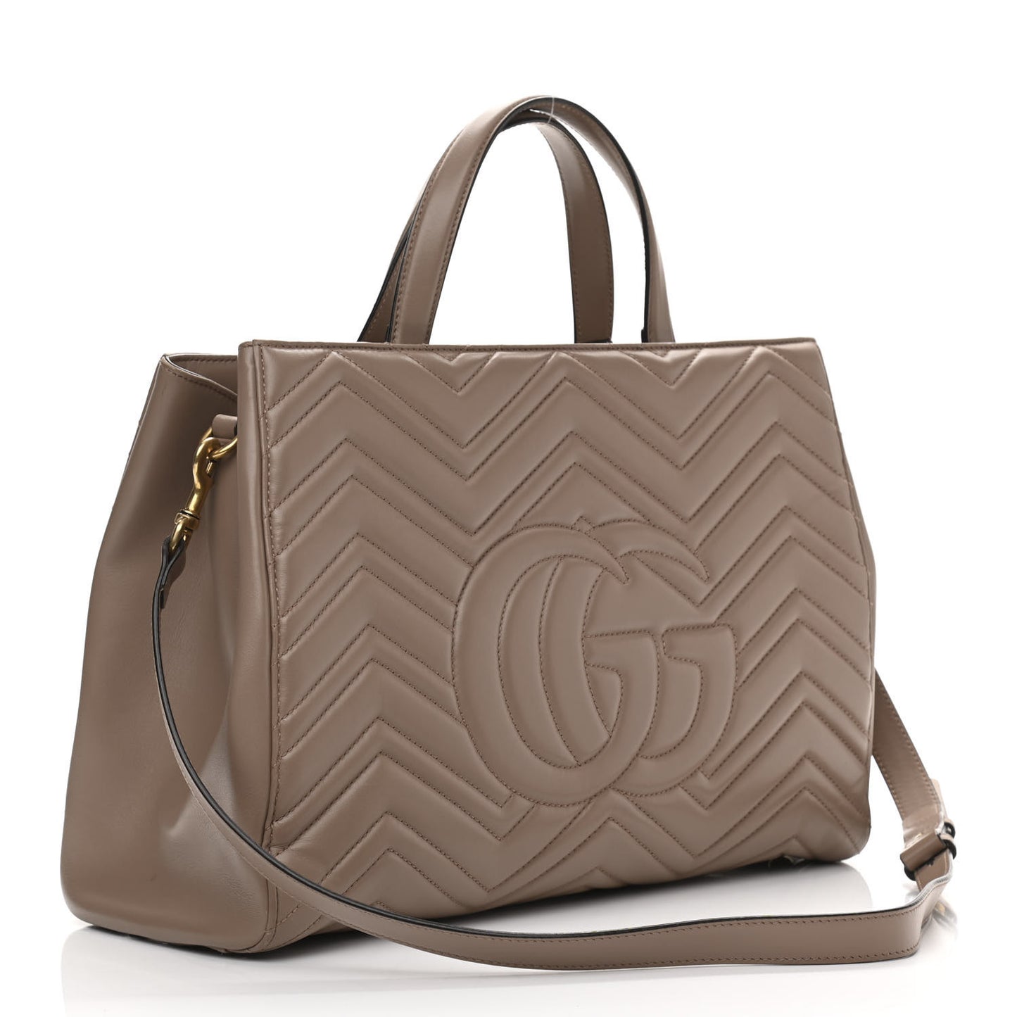 Calfskin Matelasse Medium GG Marmont Tote Porcelain Rose