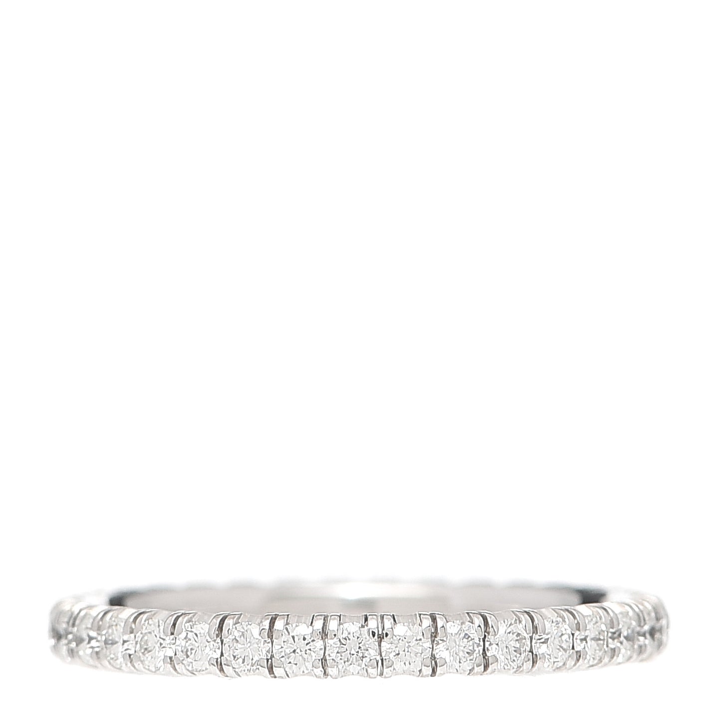 18K White Gold Diamond 2mm Etincelle de Cartier Wedding Band Ring 49 5