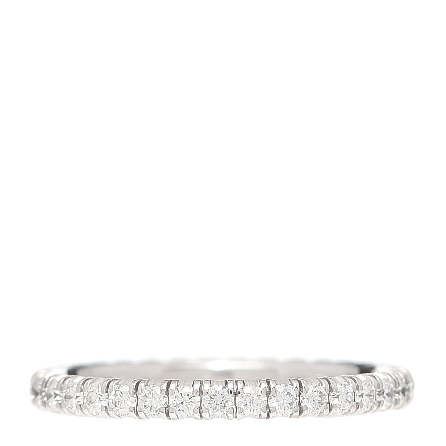 Cartier 18K White Gold Diamond 2mm Etincelle de Cartier Wedding Band Ring 49 5 1 of 4