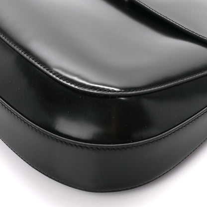Prada Spazzolato Cleo Flap Adjustable Strap Shoulder Bag Black 11 of 11