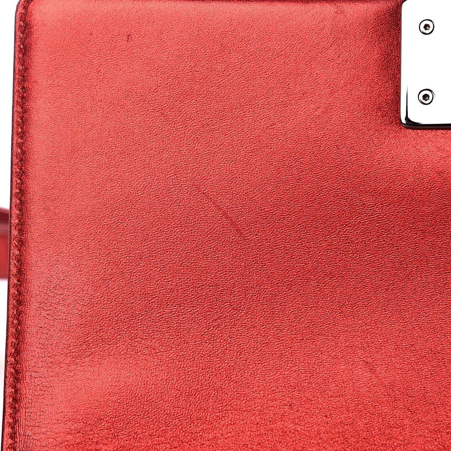 Chanel Metallic Patent Calfskin Quilted Medium Boy Flap Red 9 of 17