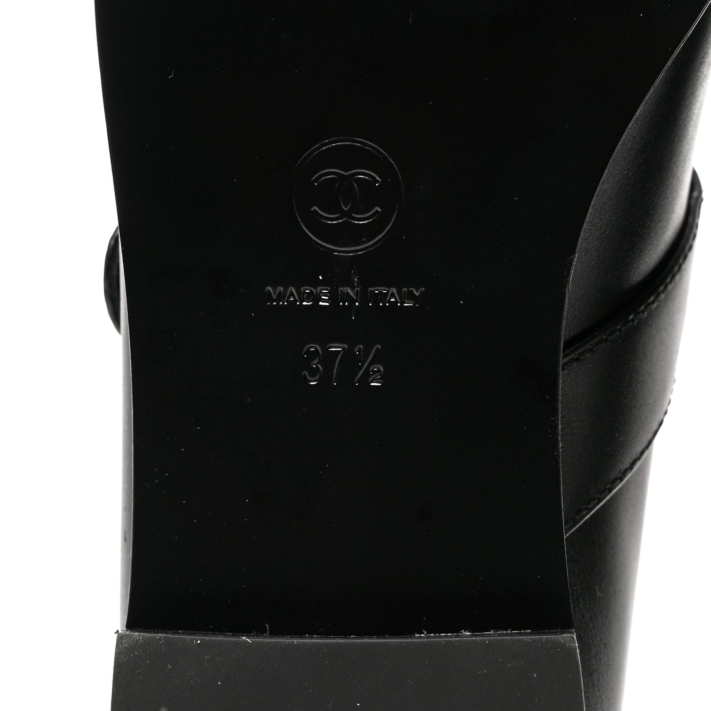 Calfskin Patent Mary Janes Flats 37.5 Black