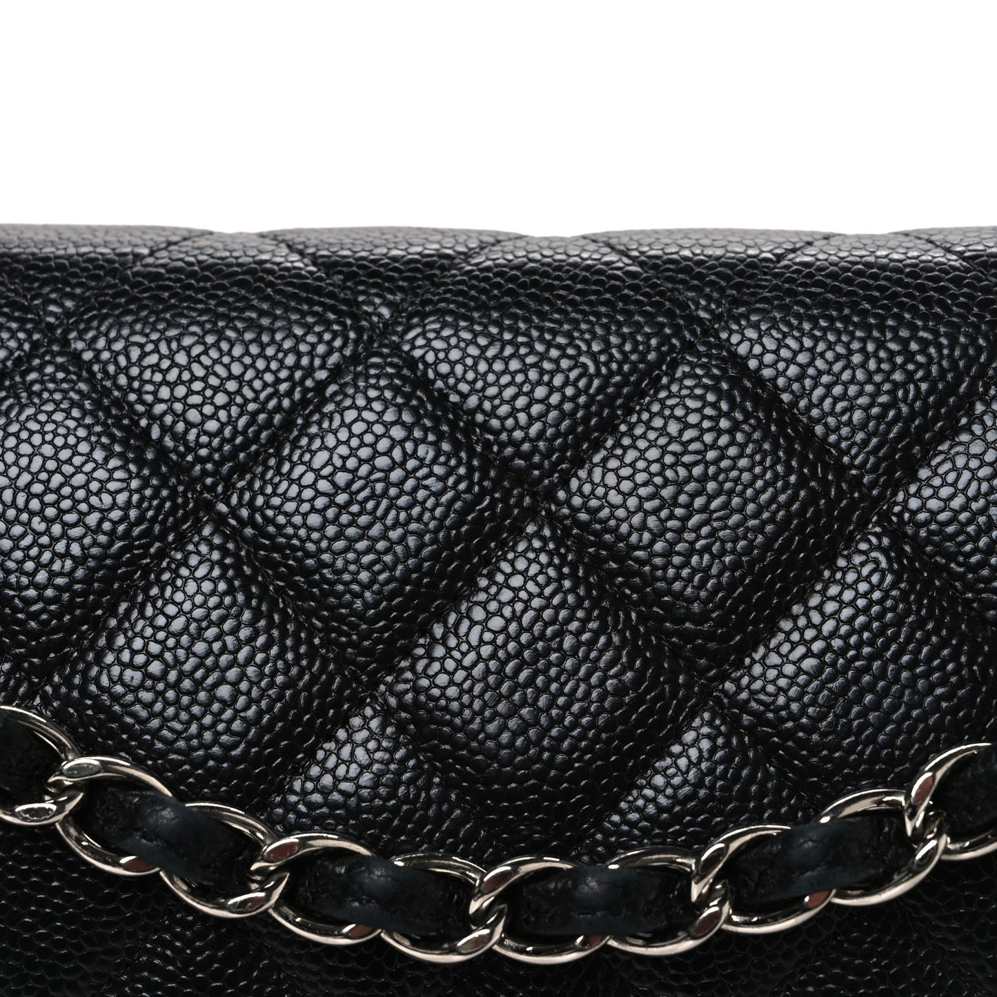 Caviar Quilted Maxi Double Flap Black