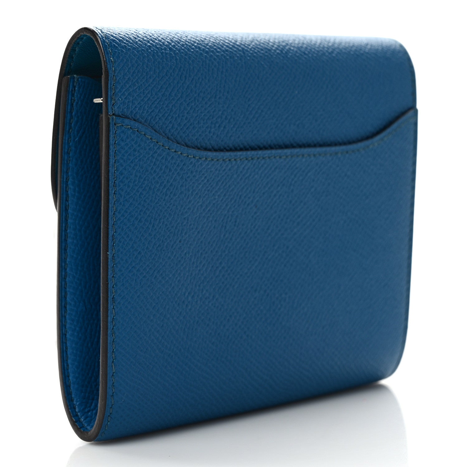 Hermes Epsom Constance Compact Passant Wallet Bleu Izmir 3 of 9