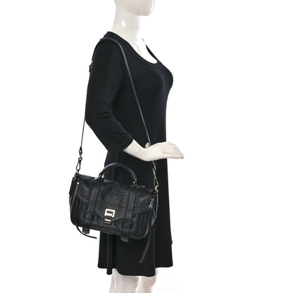 Proenza Schouler Lambskin Small PS1 Plus Zip Satchel Black 2 of 10