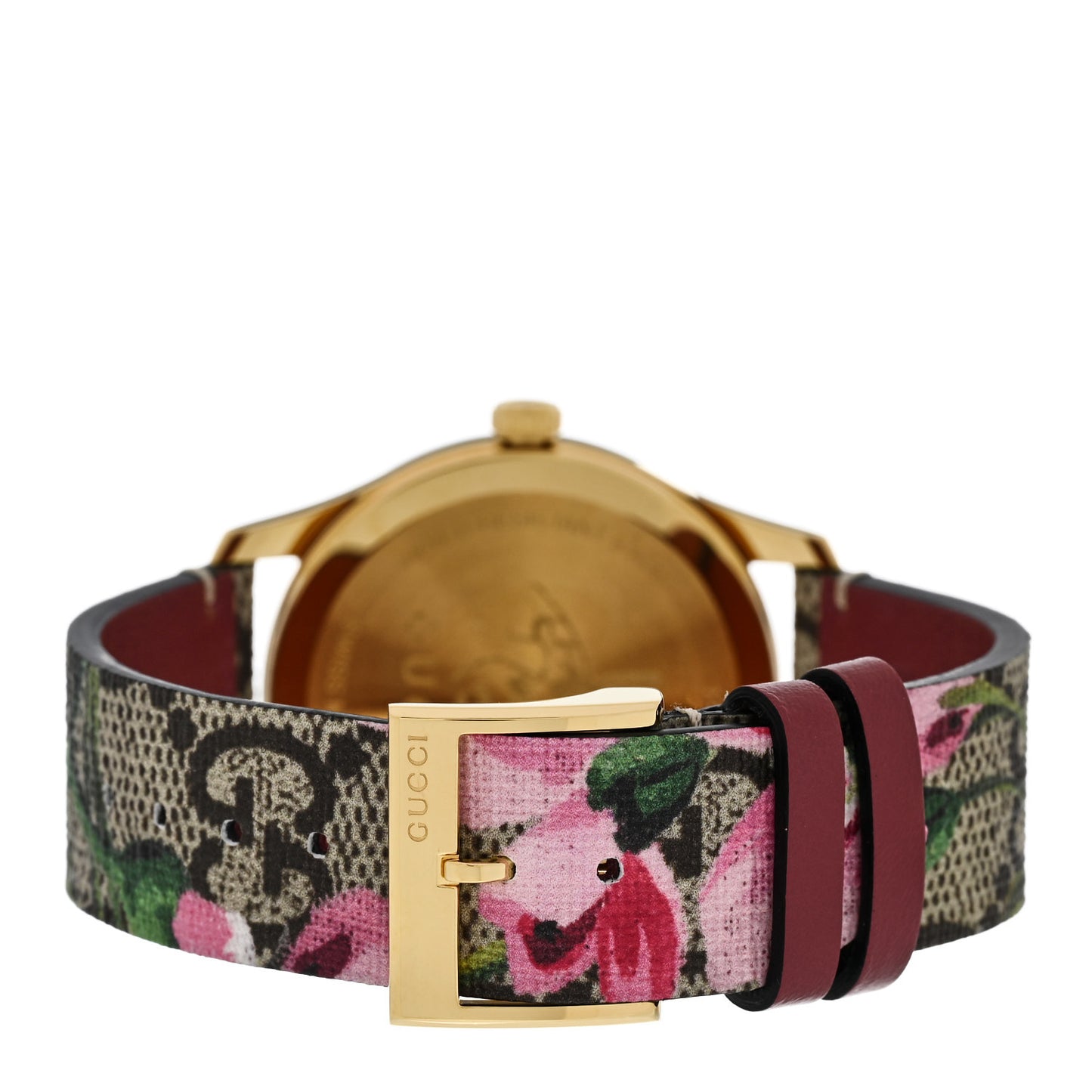 Stainless Steel Canvas 38mm G-Timeless Supreme GG Blooms Quartz Watch Brown