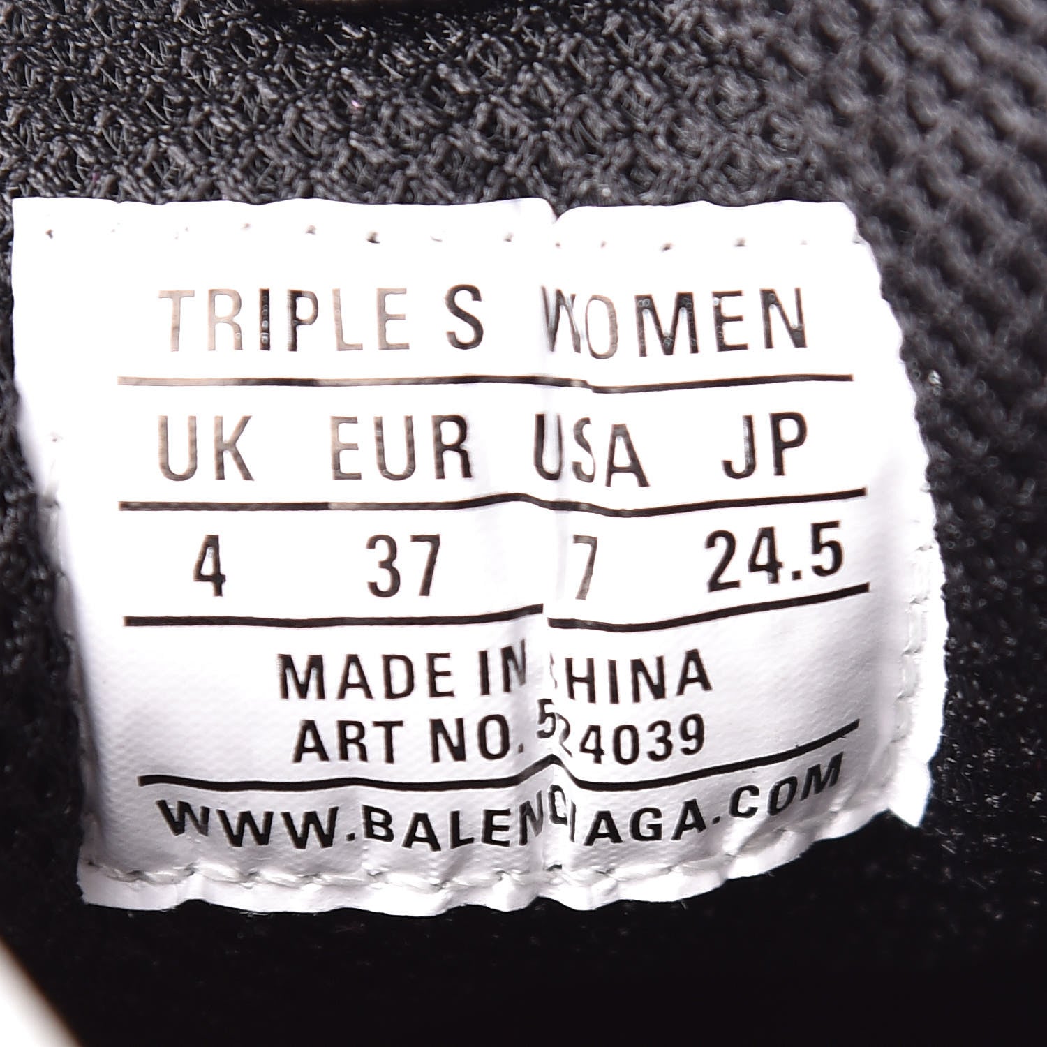 Balenciaga Fabric Mesh Womens Triple S Sneakers 37 Fluo Pink Grey White 8 of 9