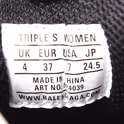 Balenciaga Fabric Mesh Womens Triple S Sneakers 37 Fluo Pink Grey White 8 of 9